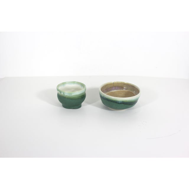 Contemporary Vintage Signed Studio Pottery Bowls Handmade Set of Two For Sale - Image 3 of 10
