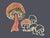 1950s Mid 20th Century Couroc of Monterey Tray With Brass and Wood Inlay Mushrooms For Sale - Image 5 of 11