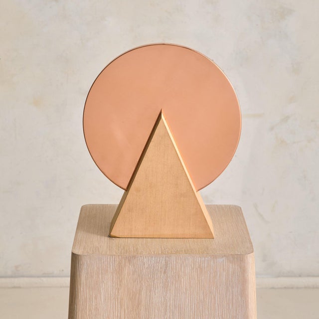 A 1980s Italian wood and copper sculpture by Banci Firenze, sourced from a private Florentine estate connected to the...