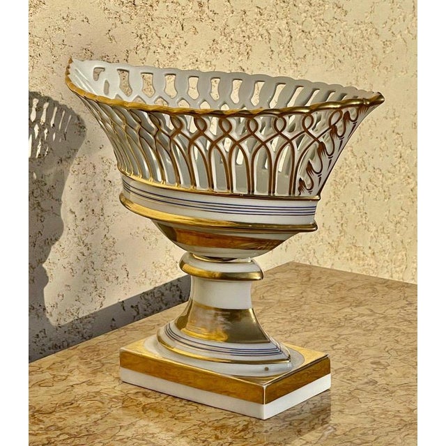 Ceramic Empire Style Navette Cup For Sale - Image 7 of 13