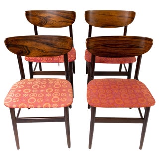 Danish Rosewood Dining Chairs, 1960s, Set of 4 For Sale