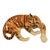 Orange Large Hand-Painted Lomonosov Porcelain Lying Tiger by Boris Vorobiev For Sale - Image 8 of 10