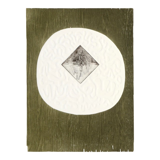 The Stele, Walter Feldman Woodcut For Sale