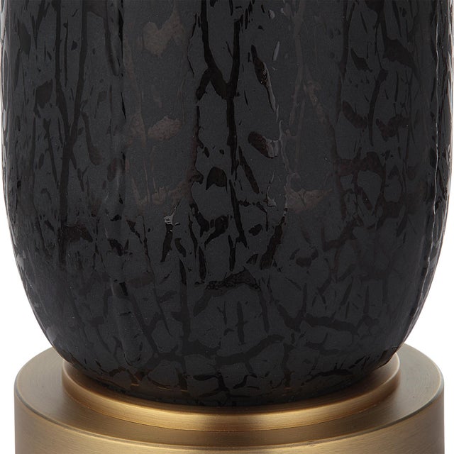 Wood Spyglass Black Wood Grain Table Lamp For Sale - Image 7 of 7