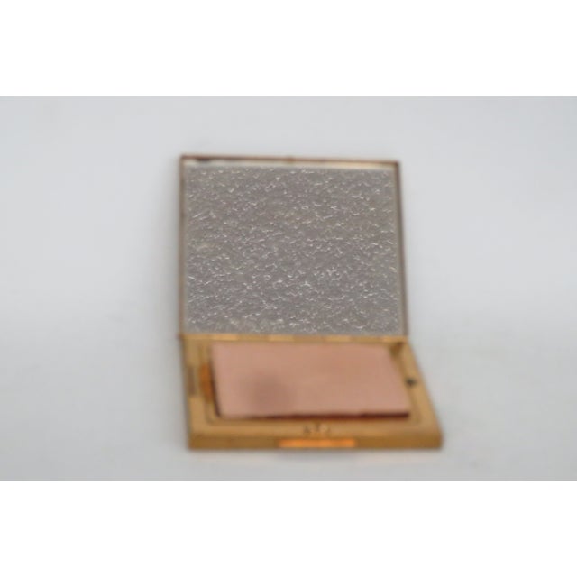 Ritz Powder Compact With Mirror Gold Tone Small Cosmetic Case Made in Usa 4774b For Sale - Image 4 of 11