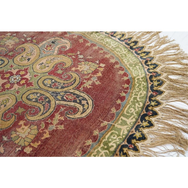 Textile Antique Turkish Rug 4'5'' x 4'6'' For Sale - Image 7 of 9