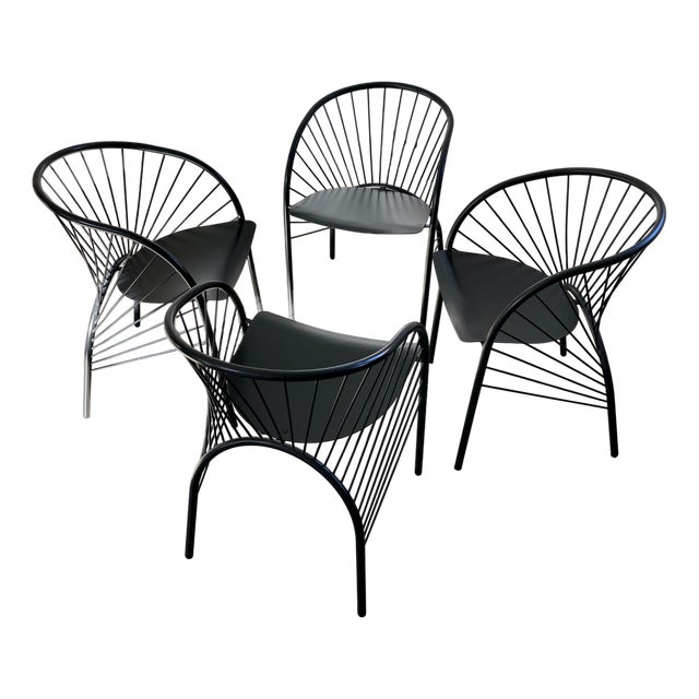 Lizzie Chairs by Regis Protiere for Paolo Pallucco, 1980s, Set of 4 For Sale