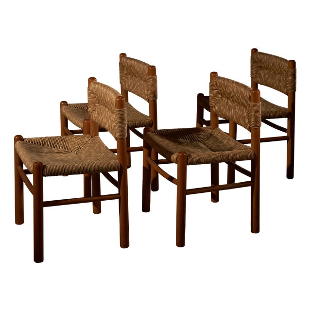 Wicker Chair Set, 1960s, Set of 4 For Sale