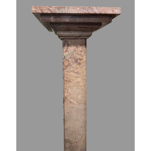 Antique Victorian Marble Display Sculpture Pedestal Stand In good original condition showing some typical age appropriate...