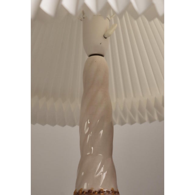 Gold Swedish Grace Porcelain Table Lamp by Louise Adelborg, 1926 For Sale - Image 8 of 16