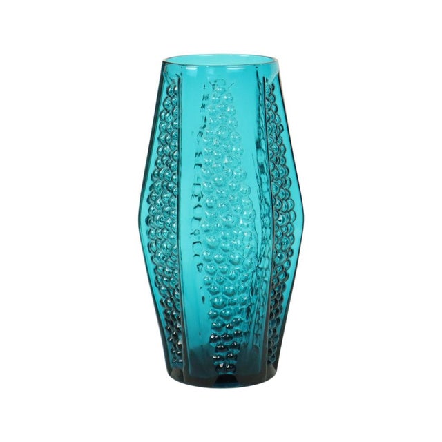 Vintage Blue Bubble Vase by Stolle Nieman, 1970s For Sale - Image 16 of 18