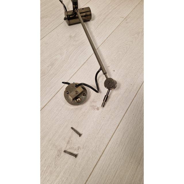 Vintage Wall Lamps in Burnished Chrome by Tito Agnoli for Oluce, 1960s, Set of 2 For Sale - Image 14 of 16