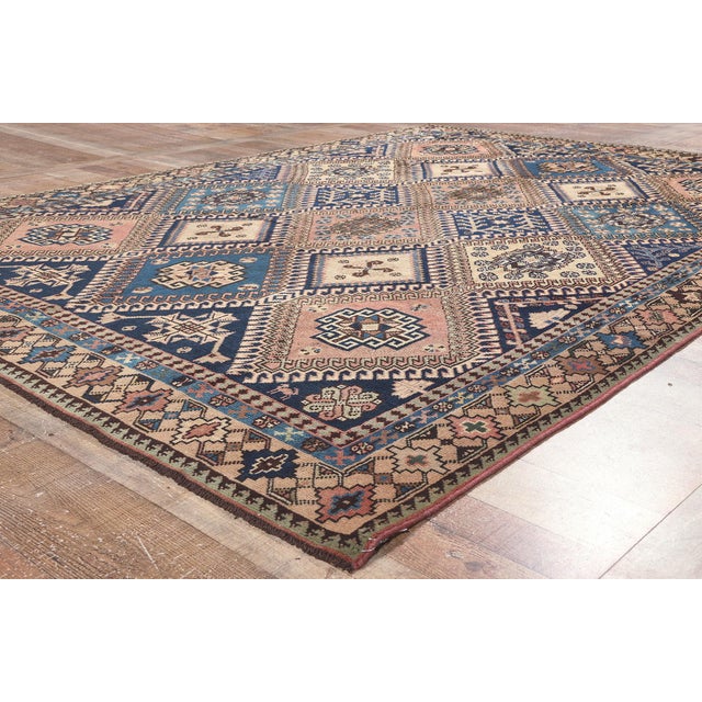 Textile Antique Persian Shiraz Rug - 06'05 X 08'11 For Sale - Image 7 of 9
