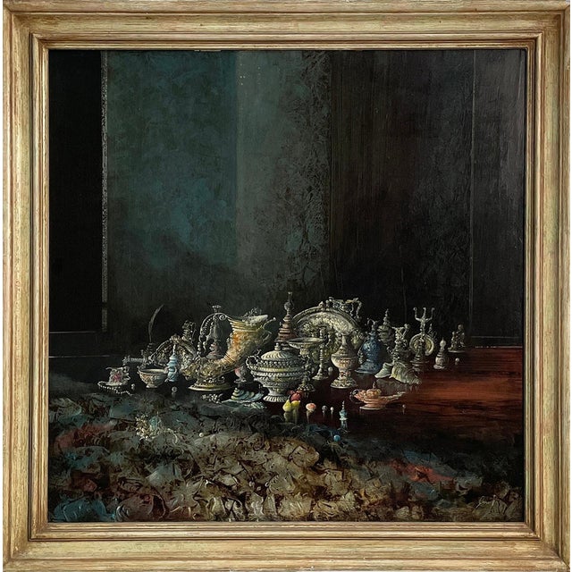 Ronaldo Greco, Italian Modern Still Life, Mixed Media Painting, 1950s-1990s, Framed For Sale