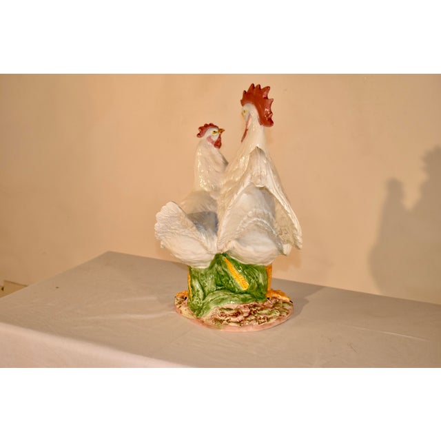 Vintage Ceramic Vietri Rooster and Hen Sculpture, Circa 1980's For Sale In Greensboro - Image 6 of 15