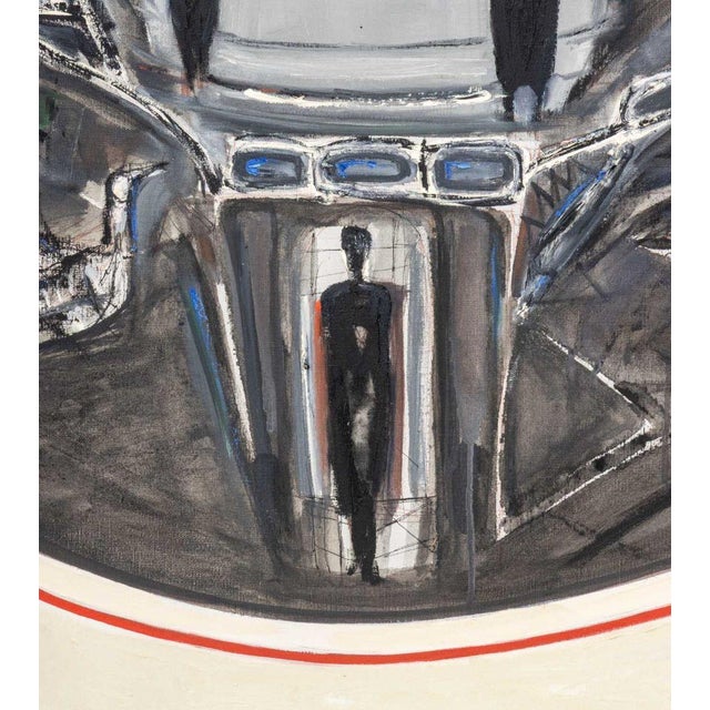 Textile Agudelo, Untitled (Abstract Silhouette Figures), Oil on Canvas For Sale - Image 7 of 10