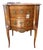 Early 20th Century French Provincial Walnut Marquetry 2-Drawer Side Table With Stone Top For Sale