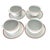 Late 20th Century French Porcelaine d'Auteuil Bistrot Rust Orange Oversized Cups & Saucers, Set of 4 For Sale - Image 5 of 8