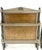 Pair of Louis Directoire style beds in patinated beechwood Frame with turned columns decorated with tops Two fluted rails...