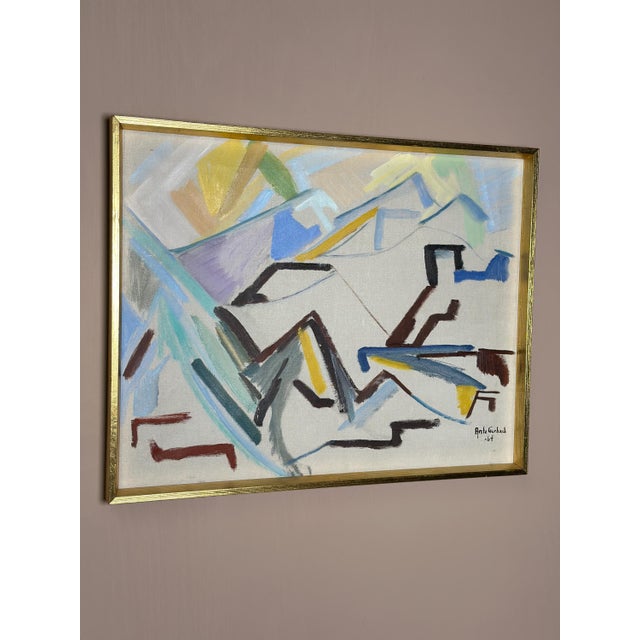 Ante Gerhard, Abstract Landscape, 1964, Oil on Canvas, Framed For Sale - Image 15 of 18