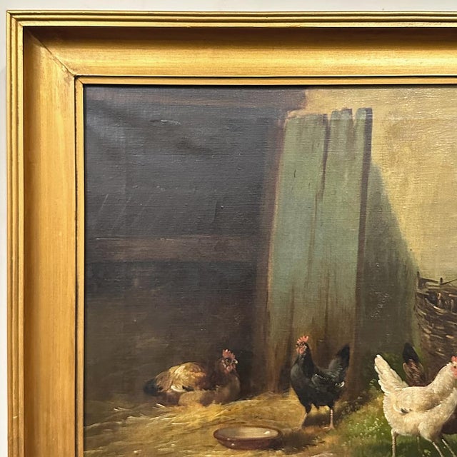 Dark Green 19th Century Framed Oil Painting on Canvas by Paul Henry Schouten (1864-1922) For Sale - Image 8 of 18