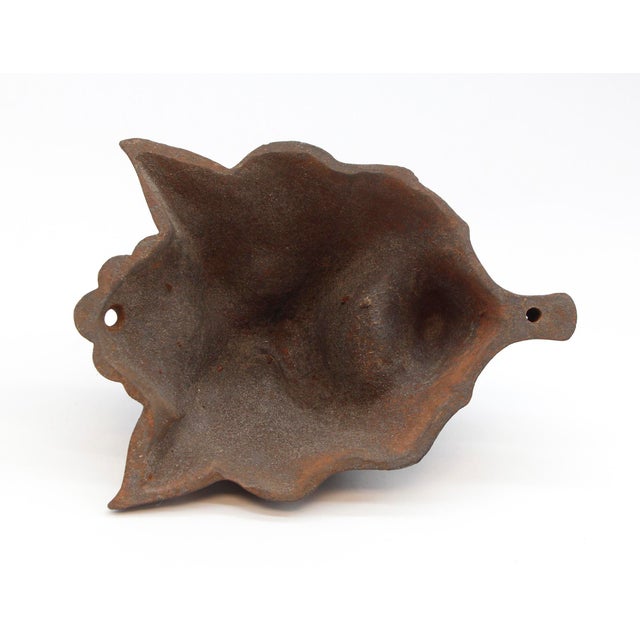 Mid 20th Century Antique Cast Iron Lion Head Wall Mount Applique For Sale - Image 5 of 5