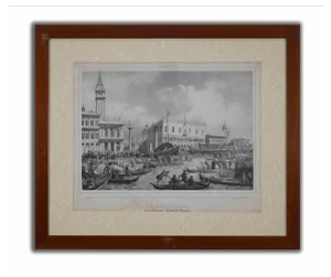 Eugene Huot, Le Bucentaure, Original Etching, 1854