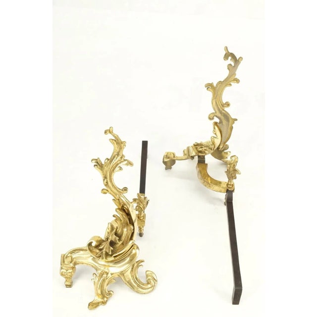 Pair of Italian Renaissance Revival Bronze Andirons For Sale - Image 9 of 13