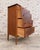 Brown Vintage French Regency Style Solid Wood 4 Drawer Highboy Dresser on Wheels and Original Hardware For Sale - Image 8 of 8