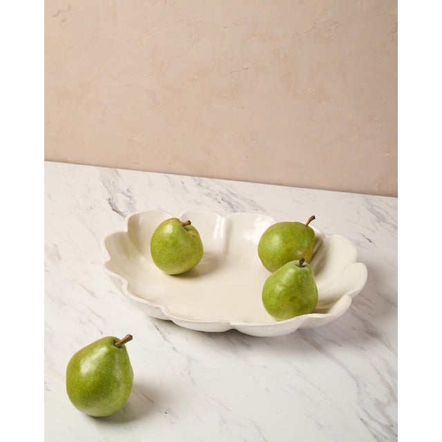 The Organic Modern "Seedpod" Decorative Bowl by ANK Studios is a limited-edition, handmade ceramic centerpiece bowl...