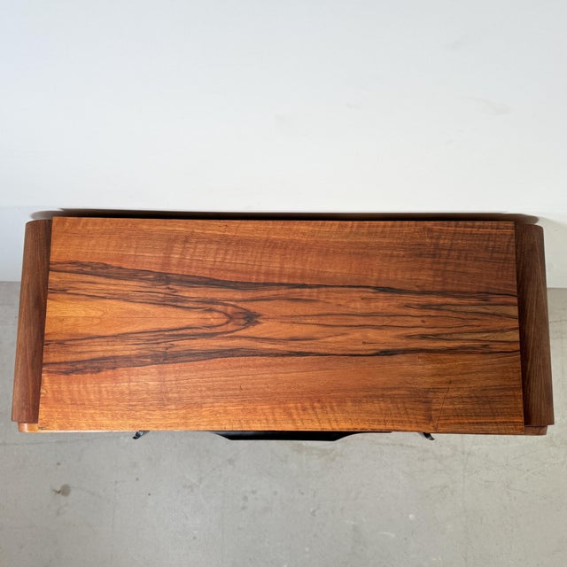 Brown Art Deco Gramophone Cabinet attributed to Jindrich Halabala, 1958 For Sale - Image 8 of 15