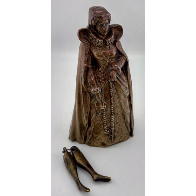 Virtue Above, Mischief Below: Gothic Revival Bronze Figural Bell Leg Clappers For Sale - Image 9 of 10