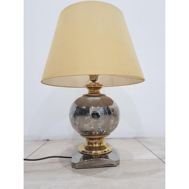 Silver and Gold Lamp, Italy, 1960s For Sale - Image 5 of 11