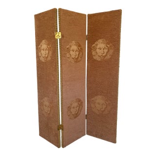 Reversible Upholstered 4 Feet Room Screen For Sale