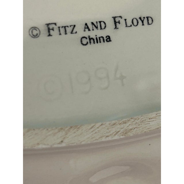 1994 Fitz and Floyd “Petits Vegs” Blue and White Serve Bowl For Sale - Image 10 of 10