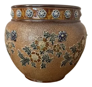 Antique Jardiniere from Doulton Lambeth, 1890