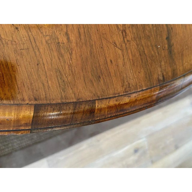 Brown Antique Padouk Dining Table For Sale - Image 8 of 11