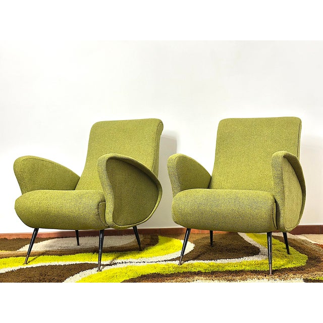 Vintage Armchairs from Isa Bergamo, Italy, 1950s, Set of 2 For Sale - Image 4 of 14