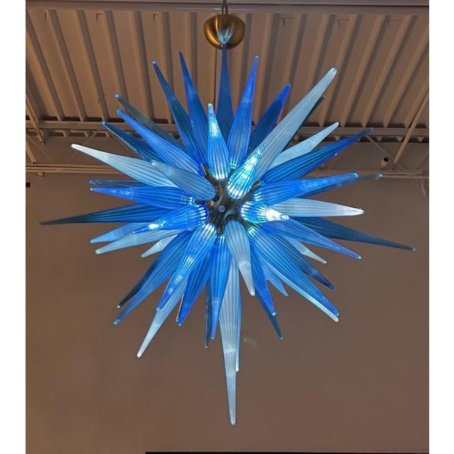 Murano Glass Chandelier Sputnik Icicles Modern Chandelier For Sale - Image 9 of 9