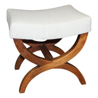 Antique X-Shaped Stool, 1830s For Sale
