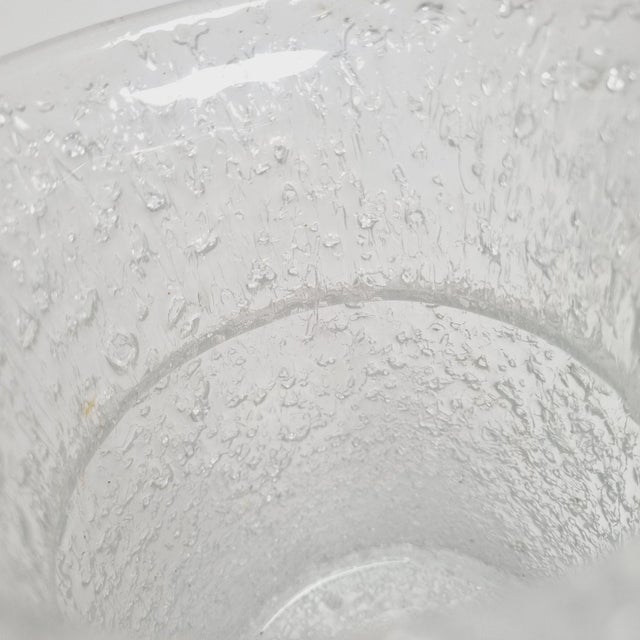 Glass Vintage Bohemian Ice Glass Vase, 1960s For Sale - Image 7 of 13