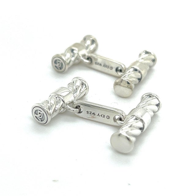 Contemporary 1990s David Yurman Estate Men Cufflinks Sterling Silver, A Pair For Sale - Image 3 of 6