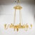 Vintage Handcrafted Iron Retro Yellow 8-Light Pendant Chandelier For Sale In New York - Image 6 of 12