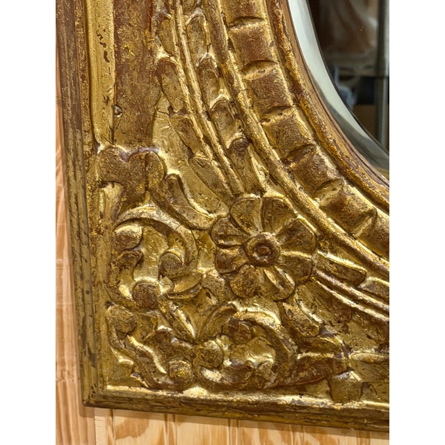 Wood 2021 Park Hill Collection Antiqued Gold Oval Wall Mirrors—a Pair For Sale - Image 7 of 9