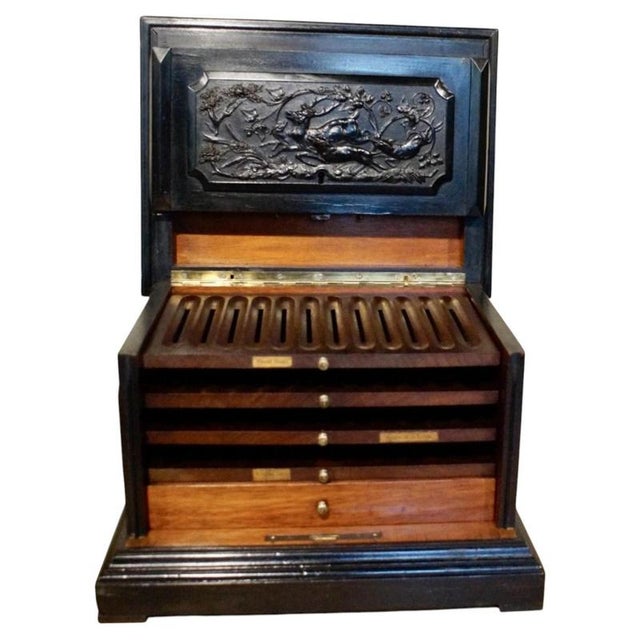 Antique Black Forest Carved Humidor with Wild Boar, 1870 For Sale - Image 13 of 13