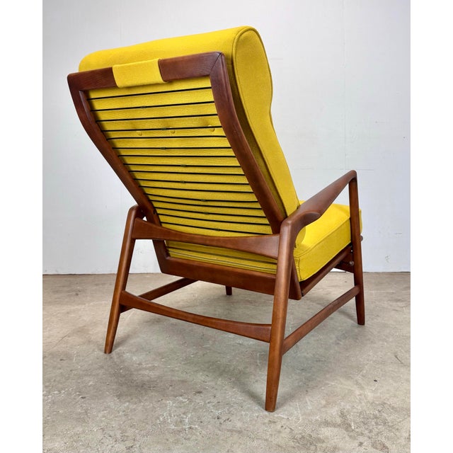 Mid Century Danish Modern Restored Reclining Armchair Lounge by Kofod Larsen For Sale In New York - Image 6 of 12