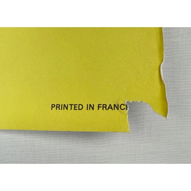 Paper C. 1960s, Air France – Europe, Bold Modernist, Original Vintage Lithograph Travel Poster Printed in France, Artist Jacques Nathan-Garamond For Sale - Image 7 of 11