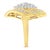 10K Yellow Gold Plated .925 Sterling Silver Diamond Cocktail Ring (3/4 Cttw, I-J Color, I2-I3 Clarity) - Size 7-1/4 For Sale - Image 4 of 6