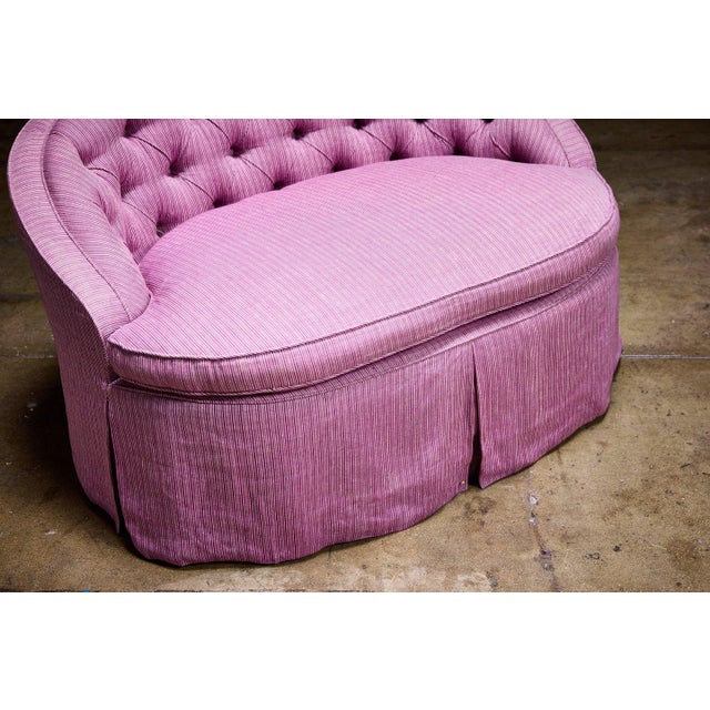 Petite Skirted Settee For Sale In Los Angeles - Image 6 of 6