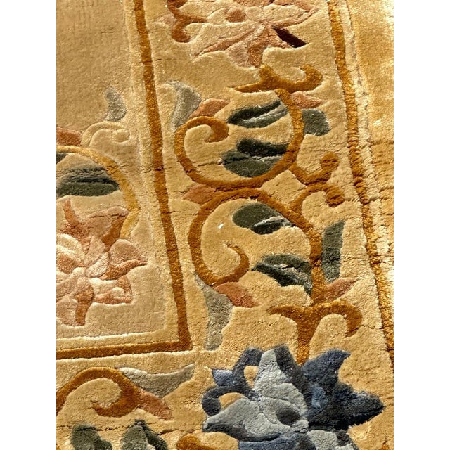 Small Vintage Chinese Silk Rug, 1990s For Sale - Image 16 of 18